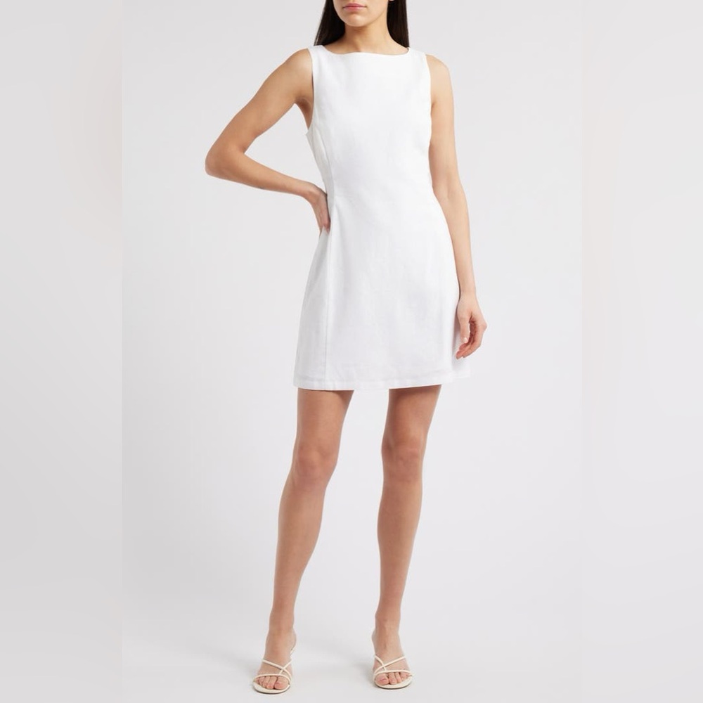 CHARLES HENRY Sleeveless Linen Blend Minidress ❤️NWT❤️IN STORES❤️ - Picture 2 of 6